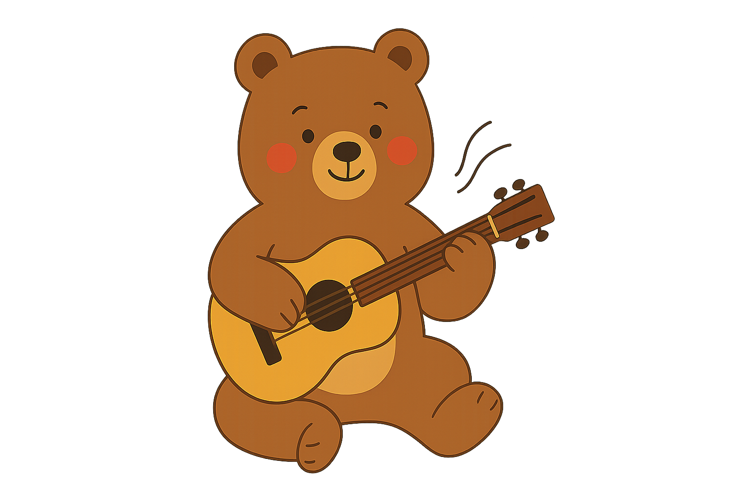 Björn som spelar gitarr